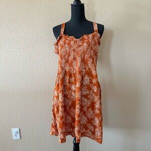 Market & Spruce Orange Floral Dress